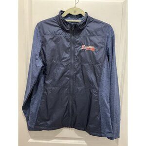 Cutter & Buck Jacket Atlanta Braves XL Stealth Hybrid Quilted Windbreaker Blue
